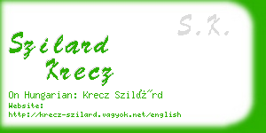 szilard krecz business card